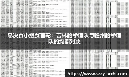 总决赛小组赛首轮：吉林跆拳道队与赣州跆拳道队的均衡对决